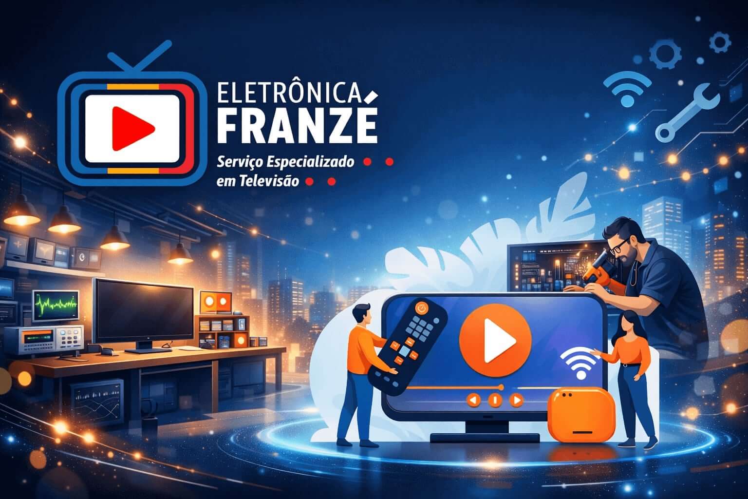 Conserto de TV OLED, QLED, LED e LCD em Fortaleza | Eletrônica Franzé